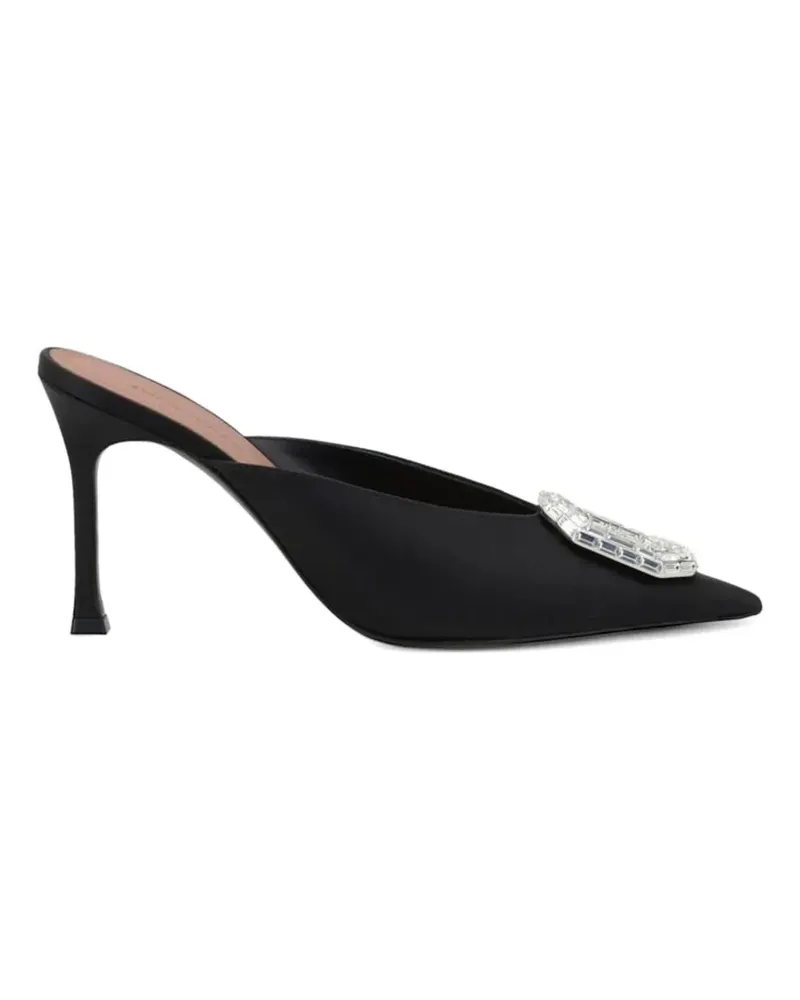 Amina Muaddi crystal-embellished pointed-toe mules - Schwarz Schwarz