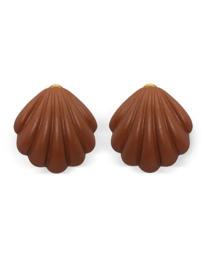 Johanna Ortiz Ohrringe in Muschel-Design - Braun Braun