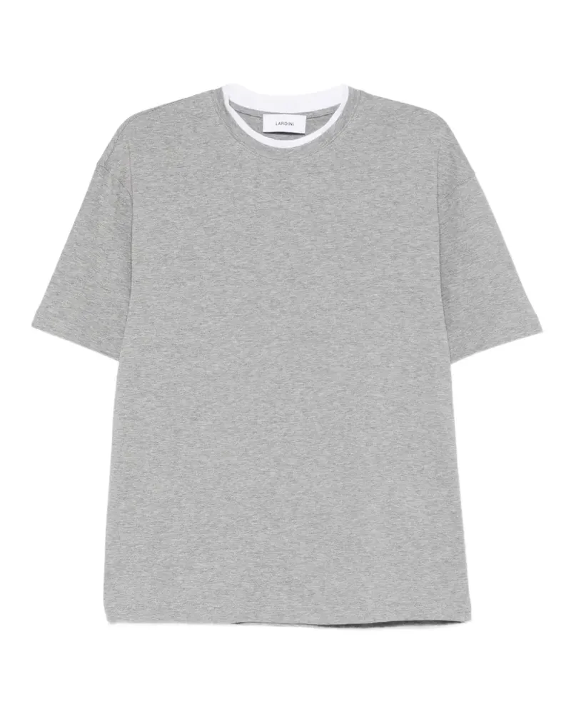 LARDINI T-Shirt mit Kontrastdetails - Grau Grau