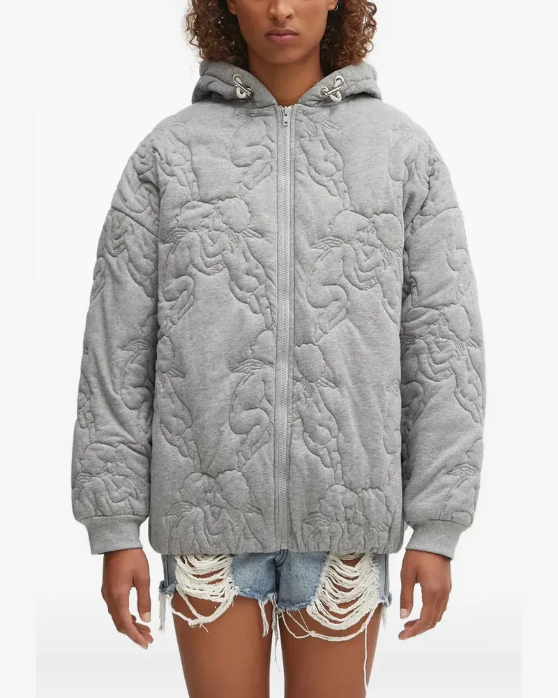 Fiorucci Gesteppter Hoodie - Grau Grau