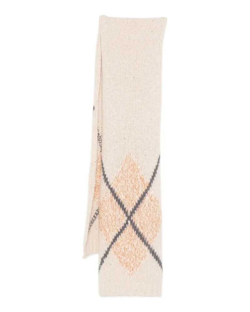 Eleventy Argyle-Schal - Nude Nude