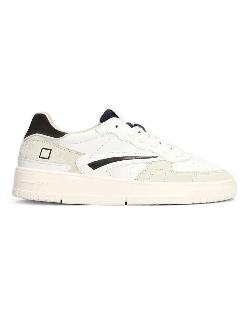 D.A.T.E. Torneo Pure Sneakers mit Einsätzen - Weiß Weiß