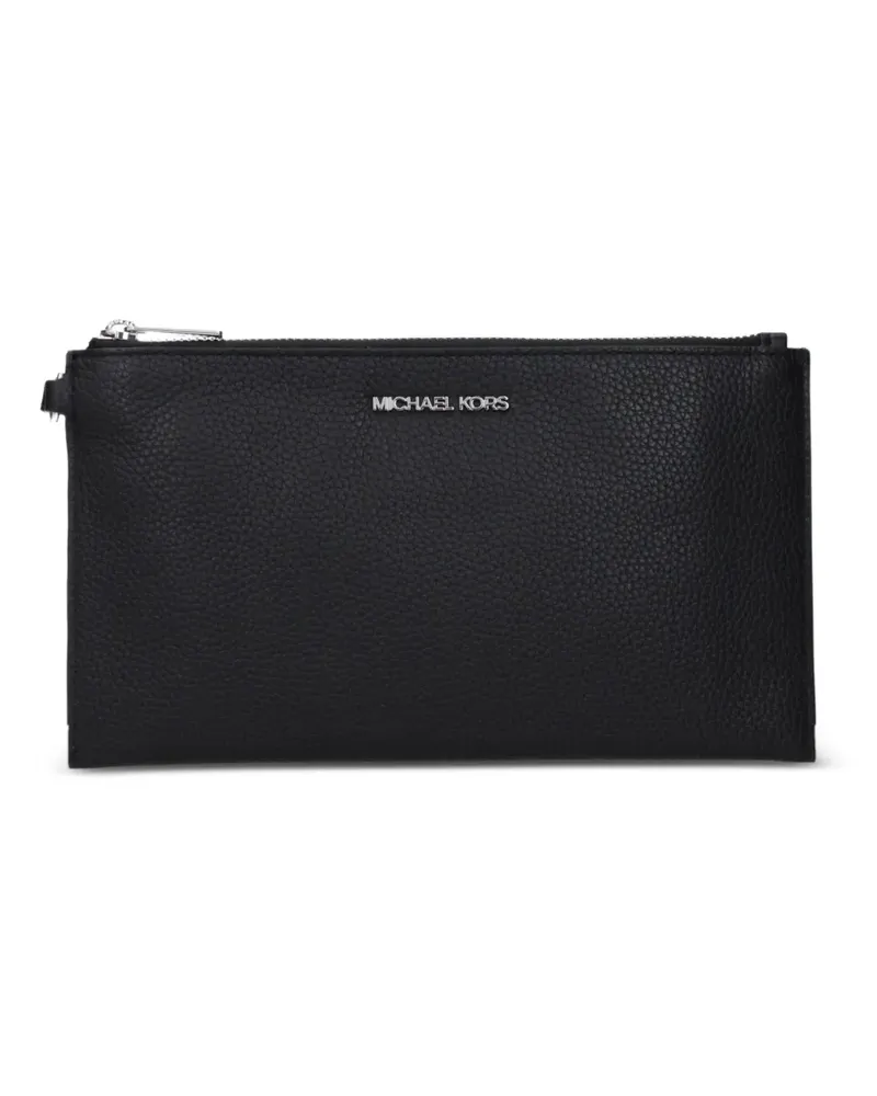 Michael Kors pebbled clutch bag - Schwarz Schwarz