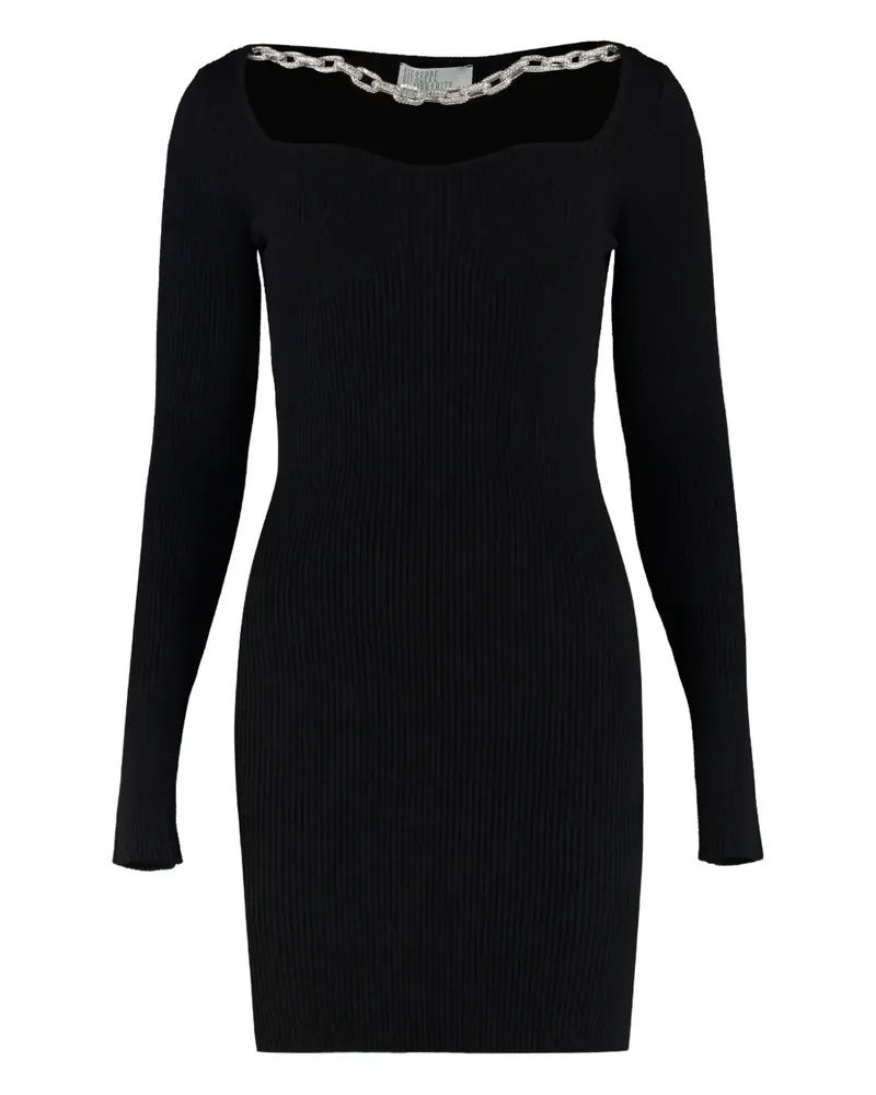 Giuseppe di Morabito Gestricktes Kleid mit Zierkette - Schwarz Schwarz