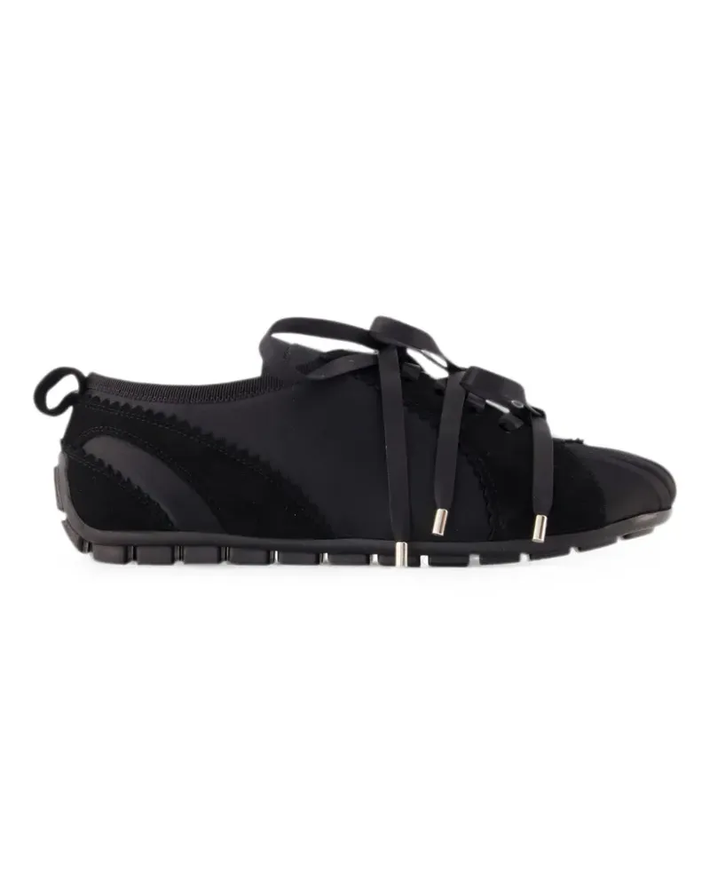 Simone Rocha Ballerina Grip Sneakers aus Satin - Schwarz Schwarz