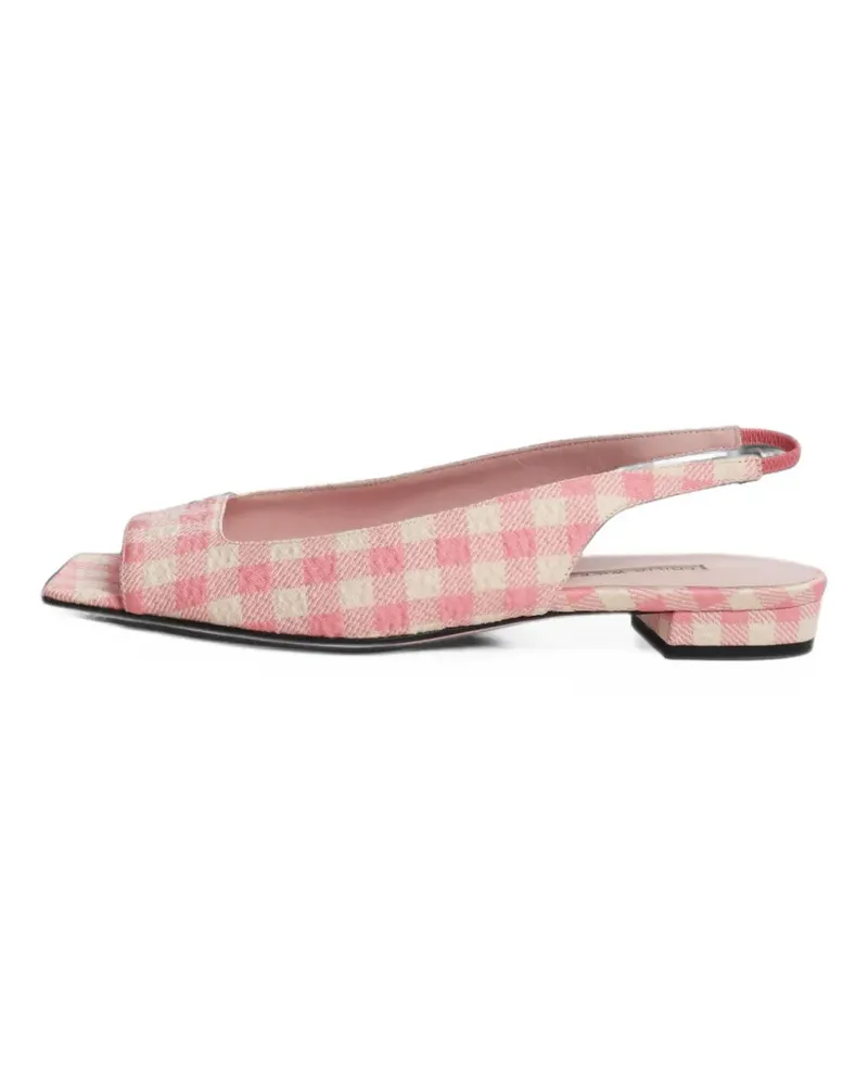 EMILIA WICKSTEAD Sandalen mit Vichy-Karo - Rosa Rosa