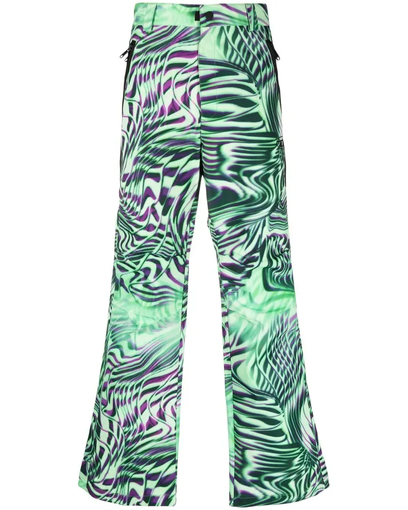 Diesel Hose aus Canvas mit Optical-Print - Grün Grün