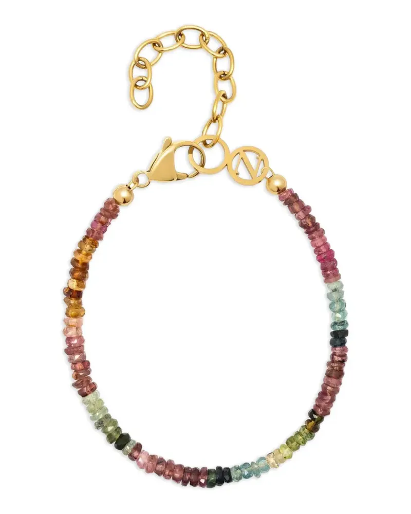 Nialaya tourmaline beaded bracelet - Gold Gold