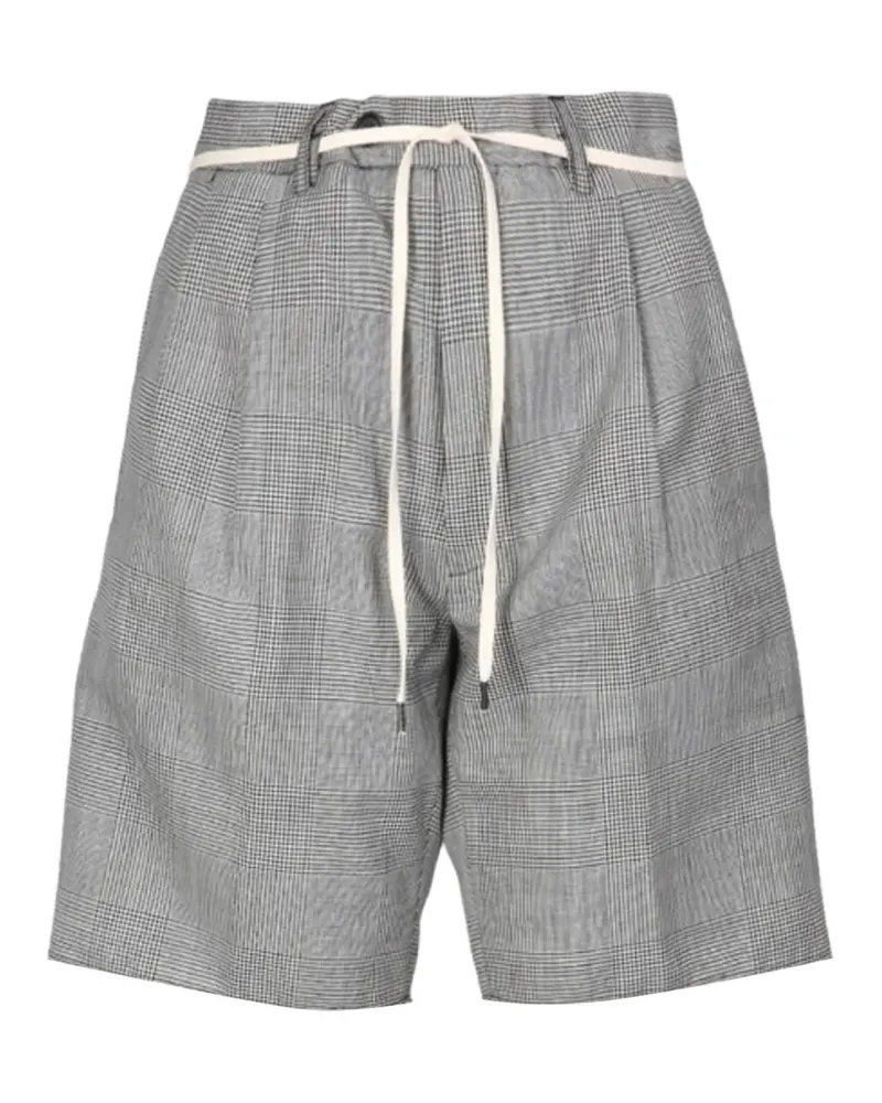 ASPESI checked drawstring bermuda shorts - Grau Grau