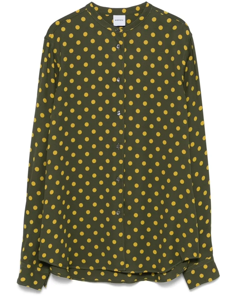 ASPESI Hemd mit Polka Dots - Grün Grün