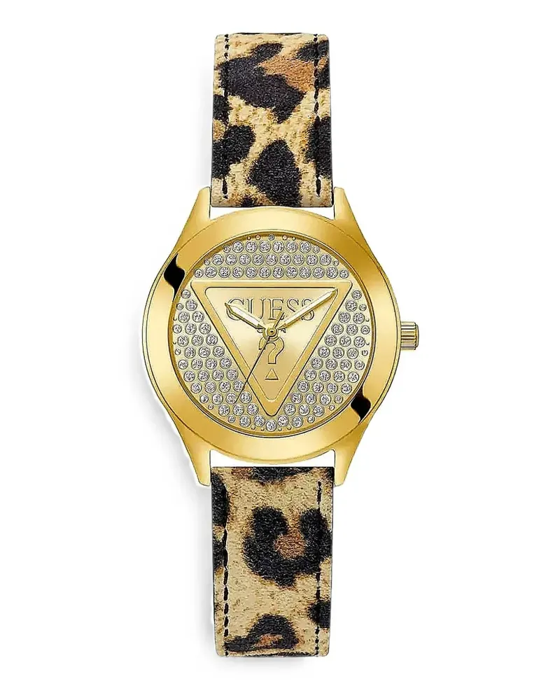 Guess Glitz Plaque 34mm watch - Gold Gold