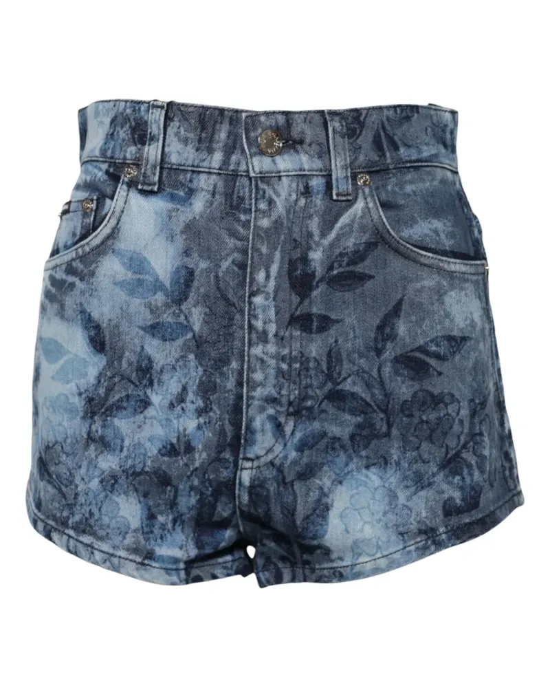 Dolce & Gabbana Jeans-Shorts mit Blumenprint - Blau Blau