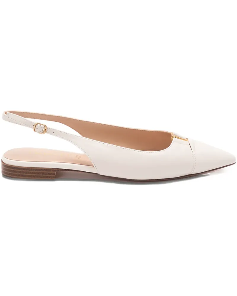 Twin-Set pointed slingback pumps - Nude Nude