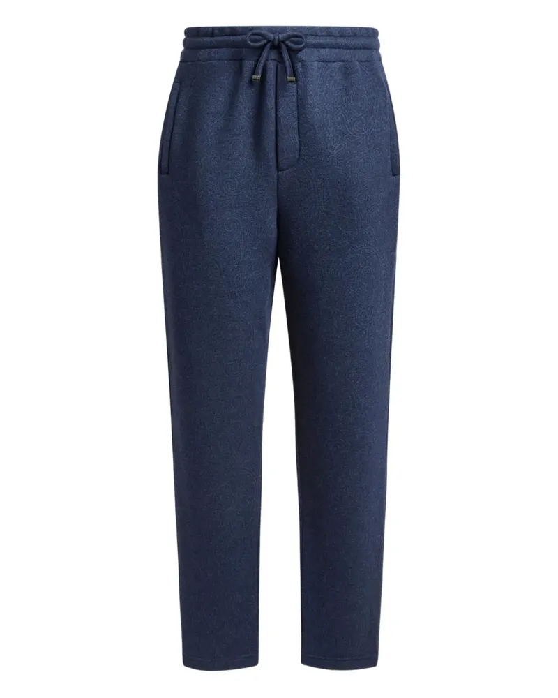 Etro jacquard motif trousers - Blau Blau