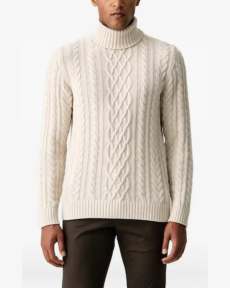 JOOP! cable-knit roll-neck sweater - Nude Nude