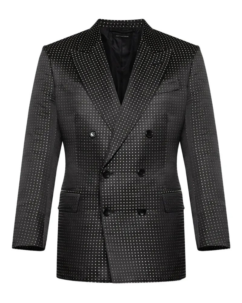Tom Ford double-breasted dotted jacket - Schwarz Schwarz