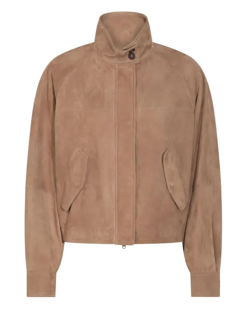 Brunello Cucinelli Bomberjacke aus Wildleder - Braun Braun