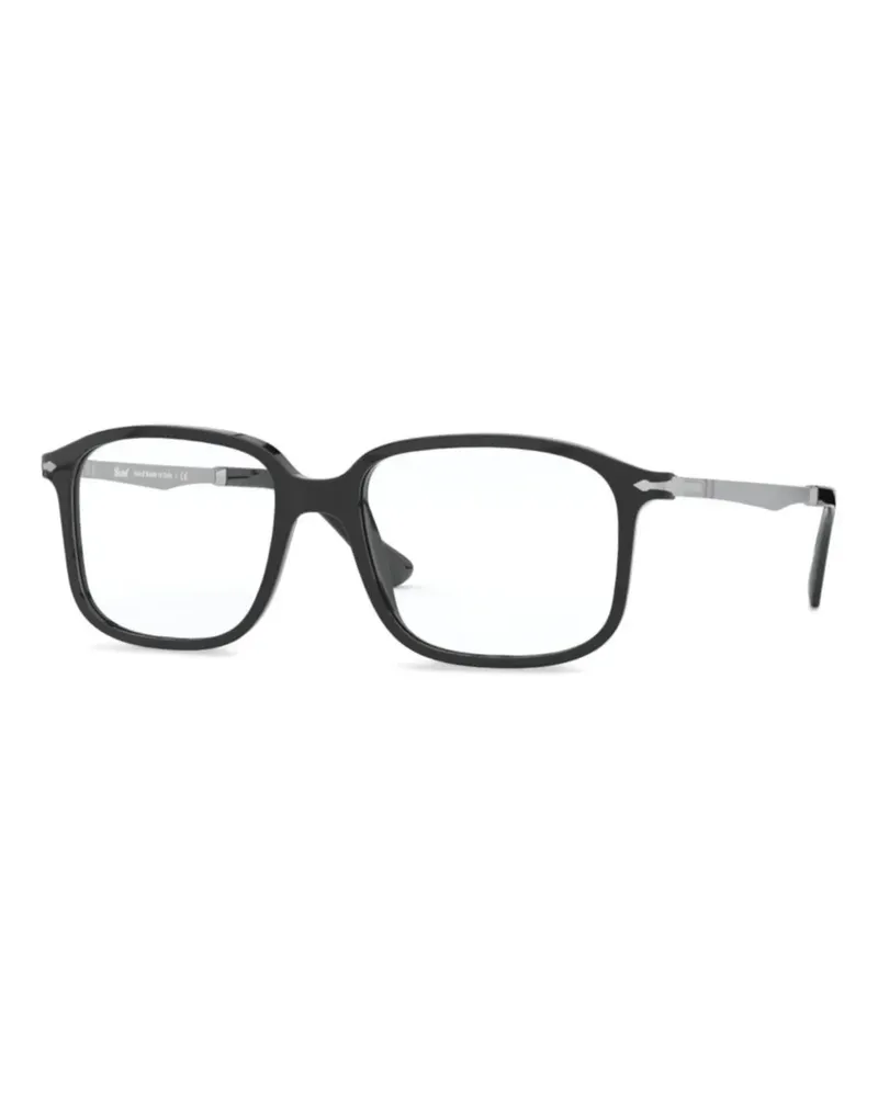 Persol Brille mit eckigem Gestell - Schwarz Schwarz