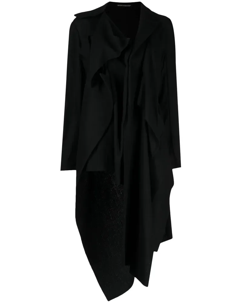 Yohji Yamamoto Asymmetrische Jacke - Schwarz Schwarz