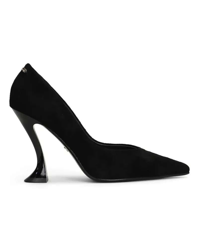 Lola Cruz Eugenia Pumps aus Wildleder 95mm - Schwarz Schwarz
