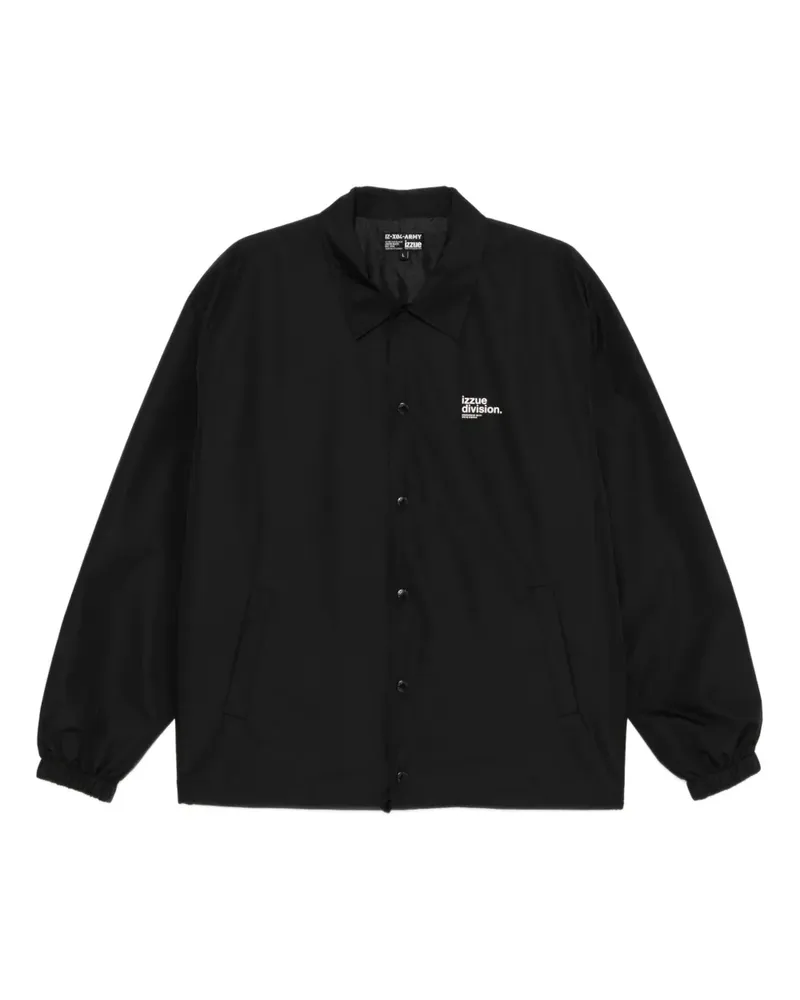 Izzue Jacke mit Logo-Print - Schwarz Schwarz