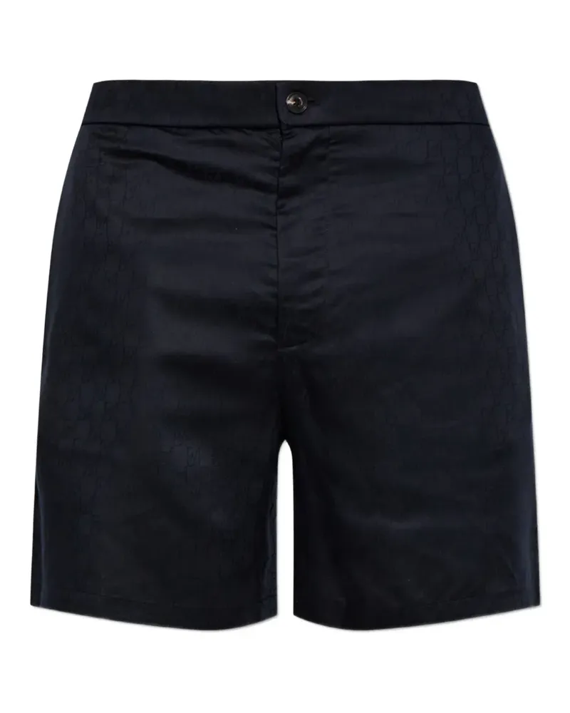 Emporio Armani monogram-pattern shorts - Blau Blau