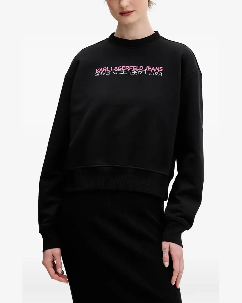 Karl Lagerfeld Sweatshirt mit Rundhalsausschnitt - Schwarz Schwarz