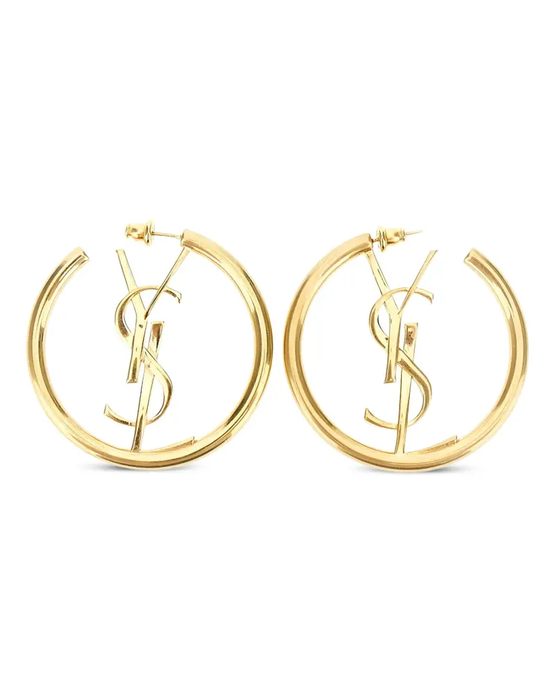 Saint Laurent Cassandre hoop earrings - Gold Gold