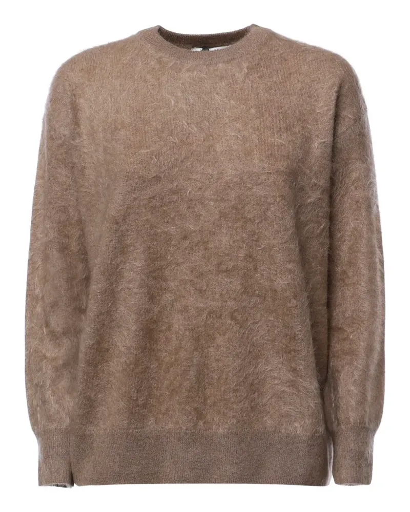 Max Mara Max Mara brushed-knit cashmere sweater - Braun Braun