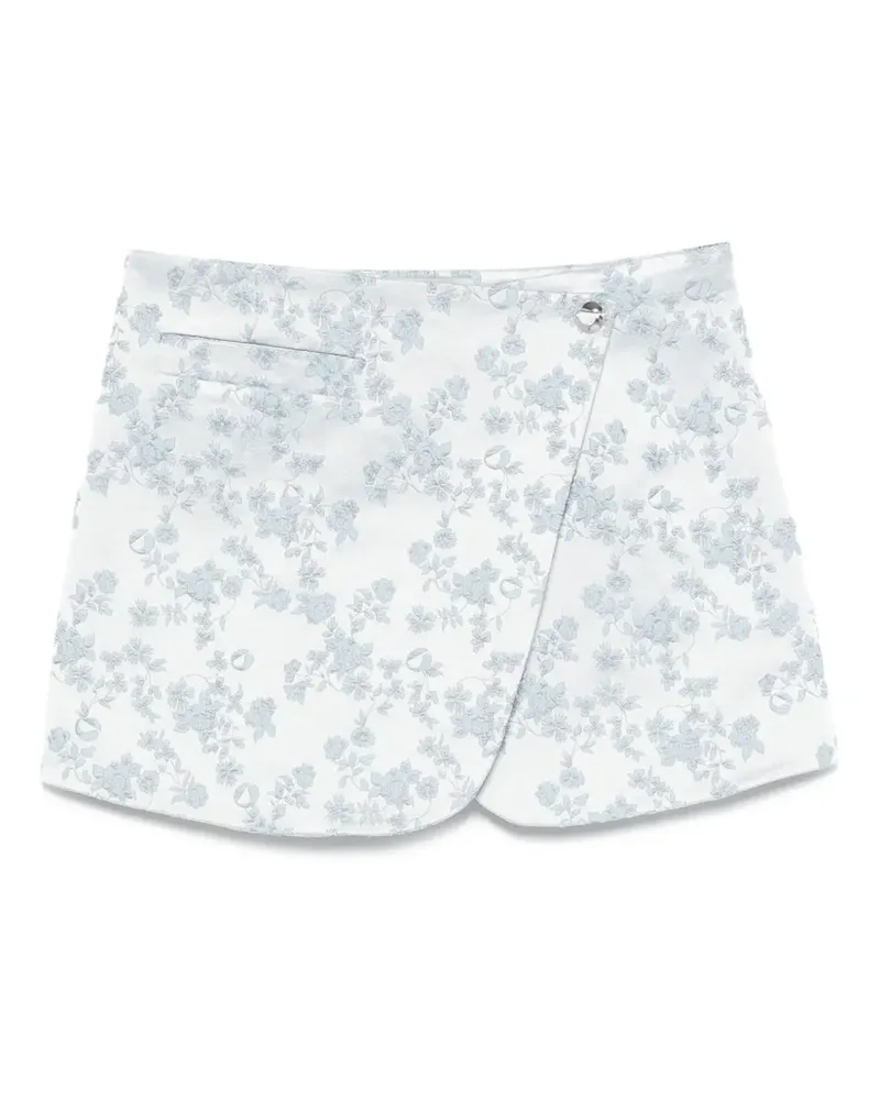 COPERNI Minirock mit Jacquard-Blumenmuster - Blau Blau