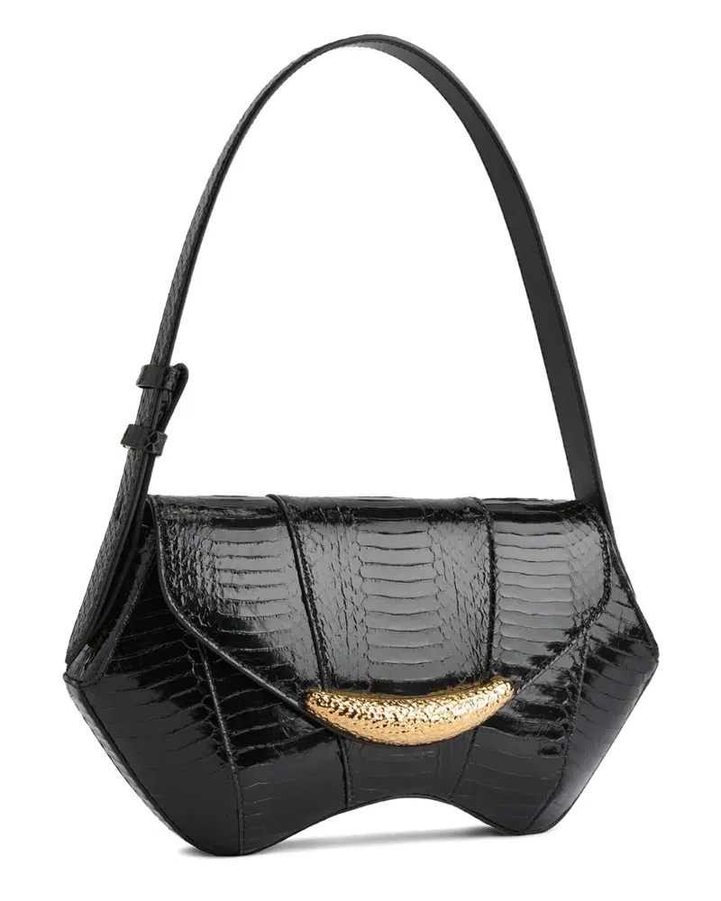 Giuseppe Zanotti GZ Day and Night Schultertasche aus Schlangenleder - 003 BLACK 003