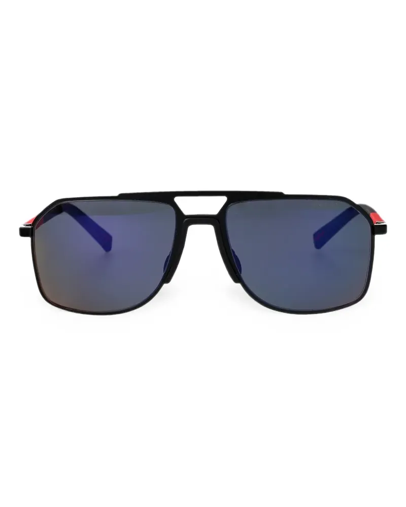 Prada Linea Rossa ligeometric-frame sunglasses - Schwarz Schwarz