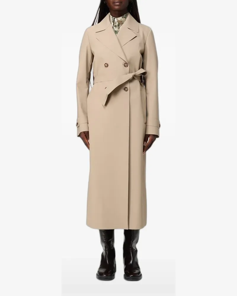 Max Mara double-breasted belted trench coat - Nude Nude