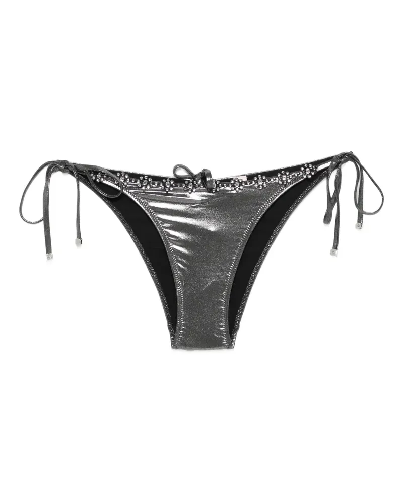 Agent Provocateur embellished tie-side bikini bottom - Silber Silber