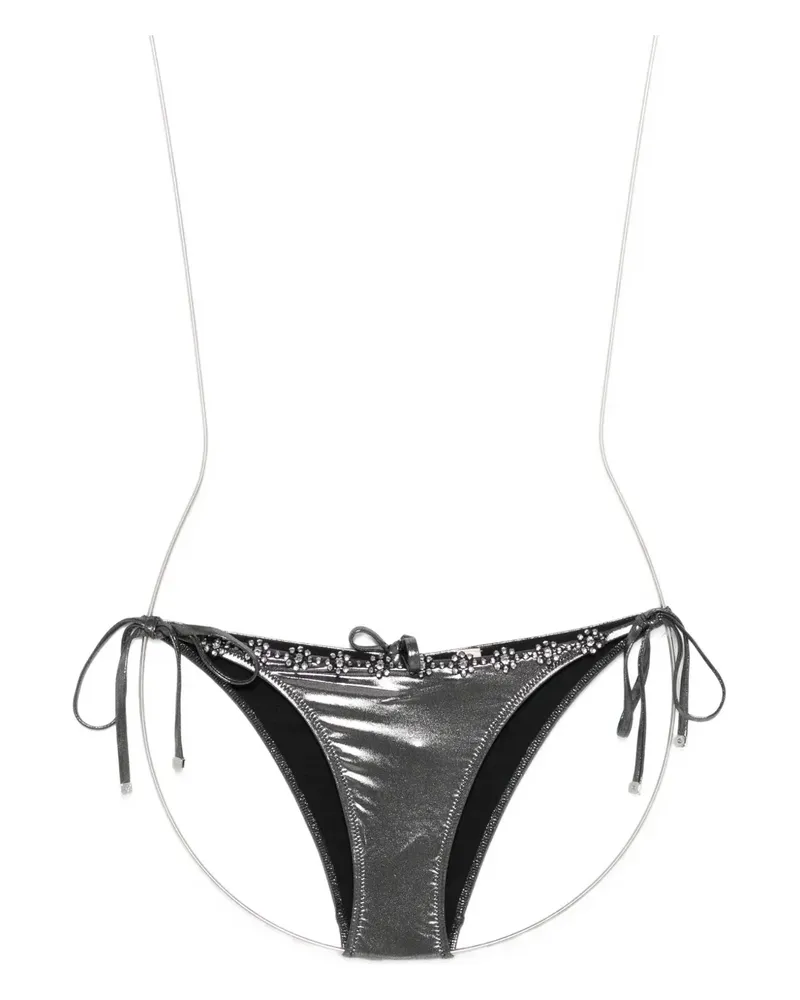 Agent Provocateur embellished tie-side bikini bottom - Silber Silber