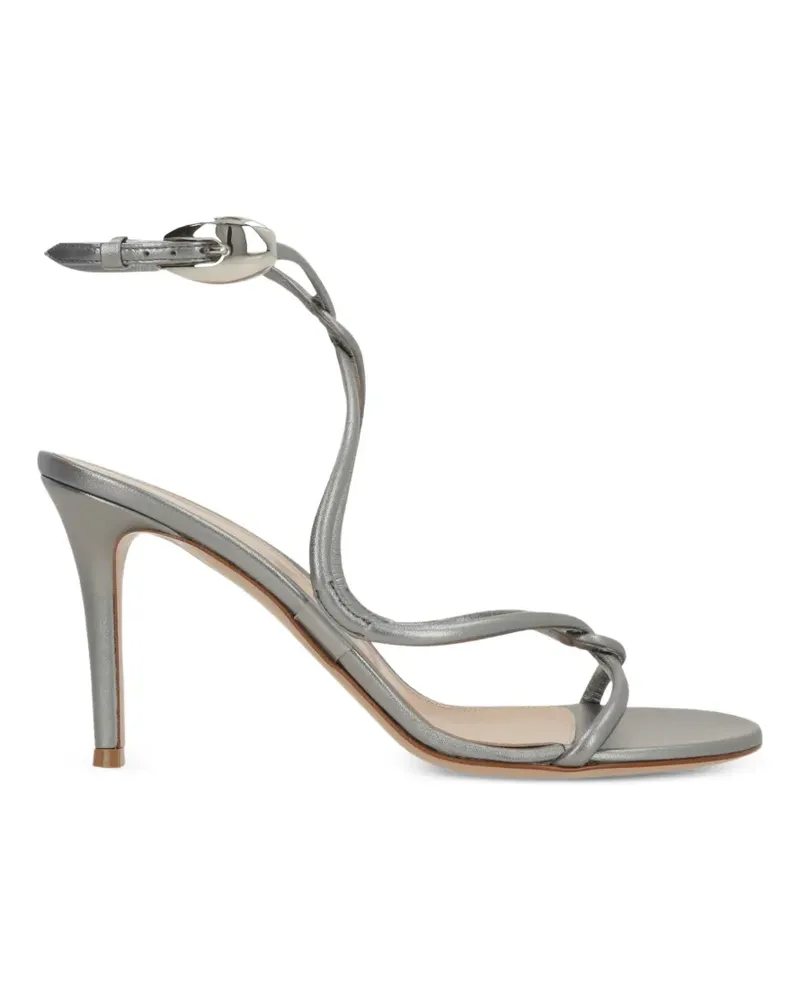 Gianvito Rossi knotted-buckle heeled sandals - Silber Silber