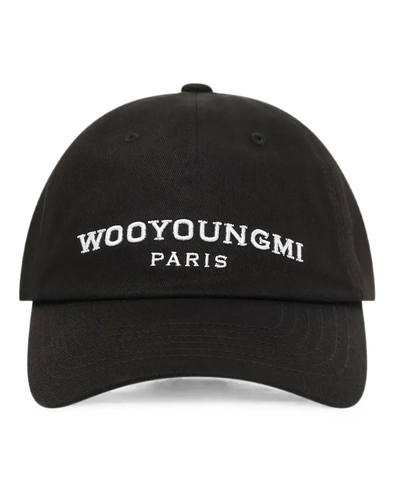 Wooyoungmi Baseballkappe mit Logo-Stickerei - Schwarz Schwarz