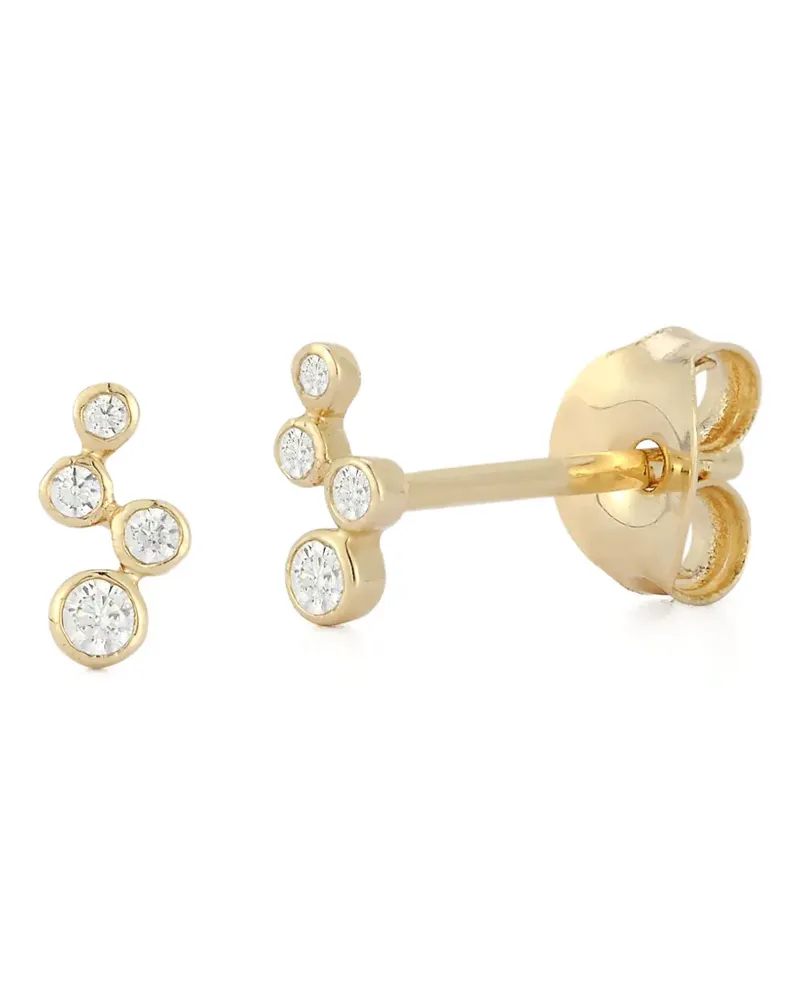 MATEO 14kt Gelbgoldohrstecker mit Diamanten Gold