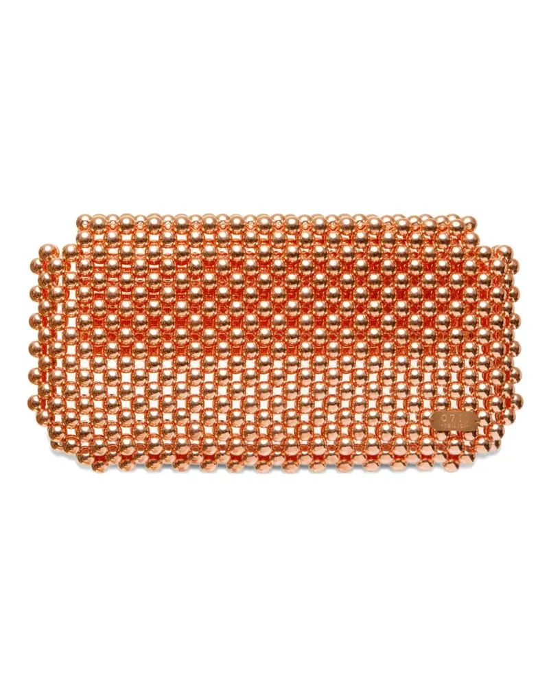 0711 Clover Clutch mit Perlen - Orange Orange