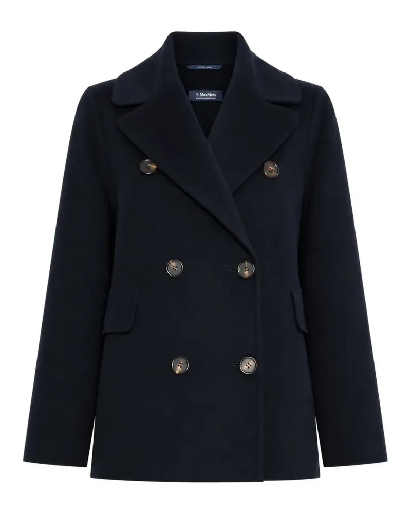 Max Mara Doppelreihige Jacke - Blau Blau