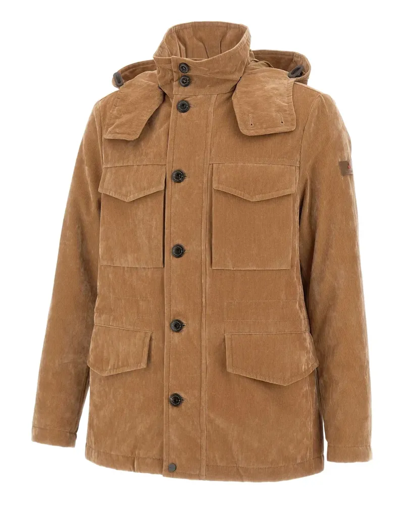 Peuterey Cordjacke mit abnehmbarer Kapuze - Braun Braun