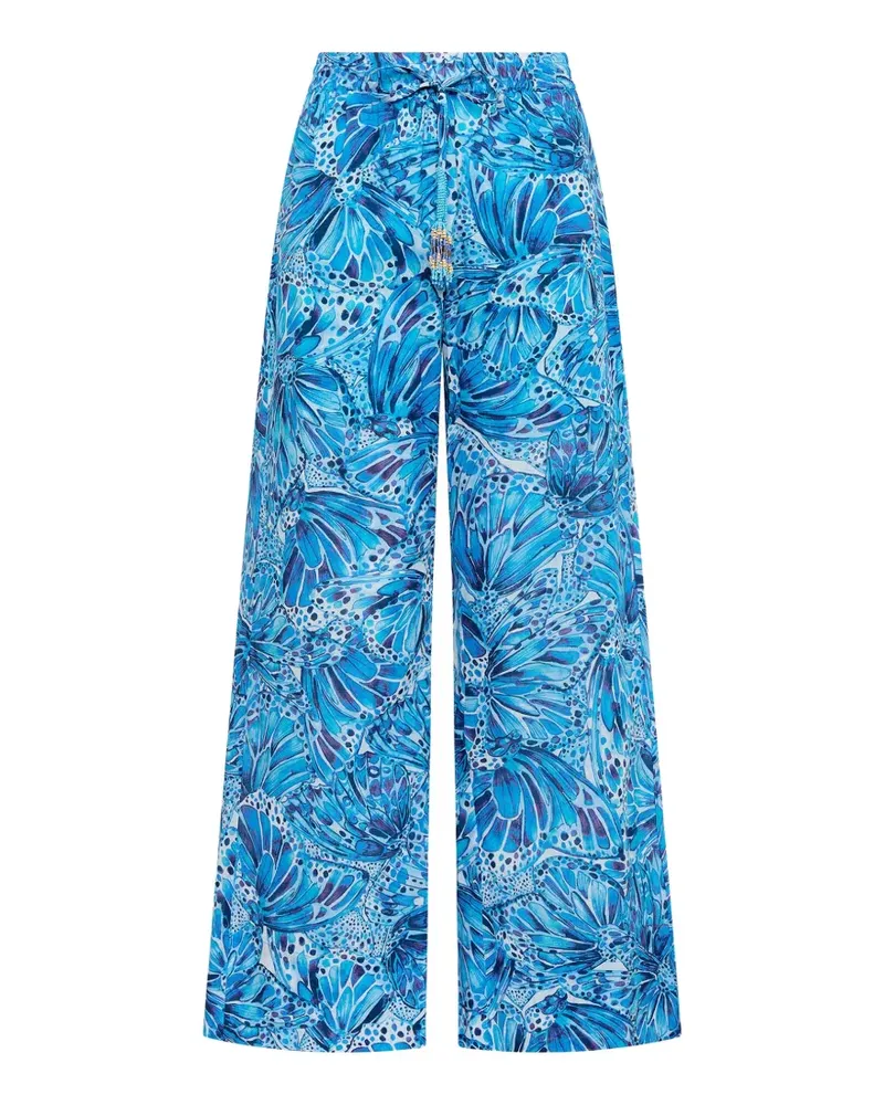 Maliparmi Sweet Butterfly elasticated drawstring trousers - Blau Blau
