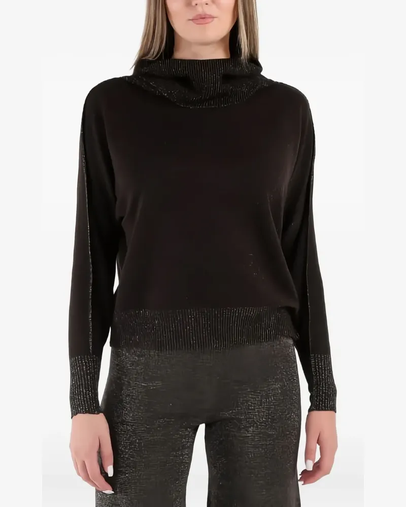 D.EXTERIOR Pullover mit Rollkragen - Schwarz Schwarz