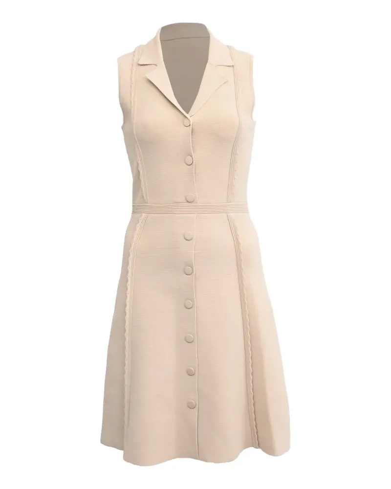 Sandro knitted button-down dress - Nude Nude