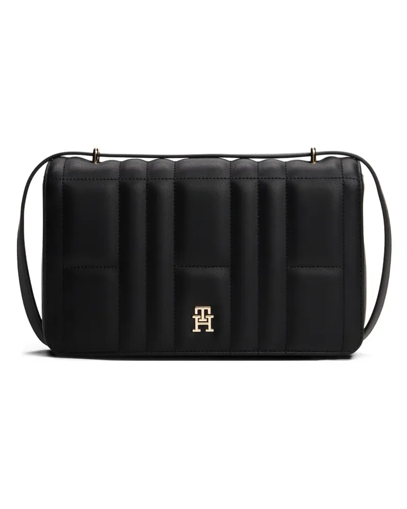 Tommy Hilfiger quilted logo shoulder bag - Schwarz Schwarz