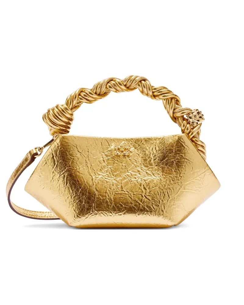 Ganni Handtasche mit verdrehtem Henkel - Gold Gold