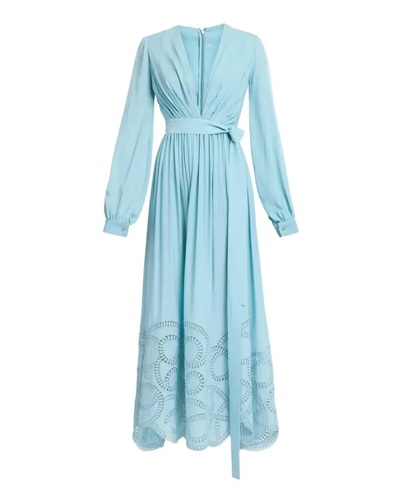 Elie Saab Midikleid mit Makramee-Detail - Blau Blau