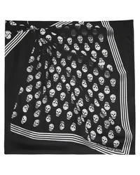 Alexander McQueen Seidenschal mit Totenkopf-Print Schwarz