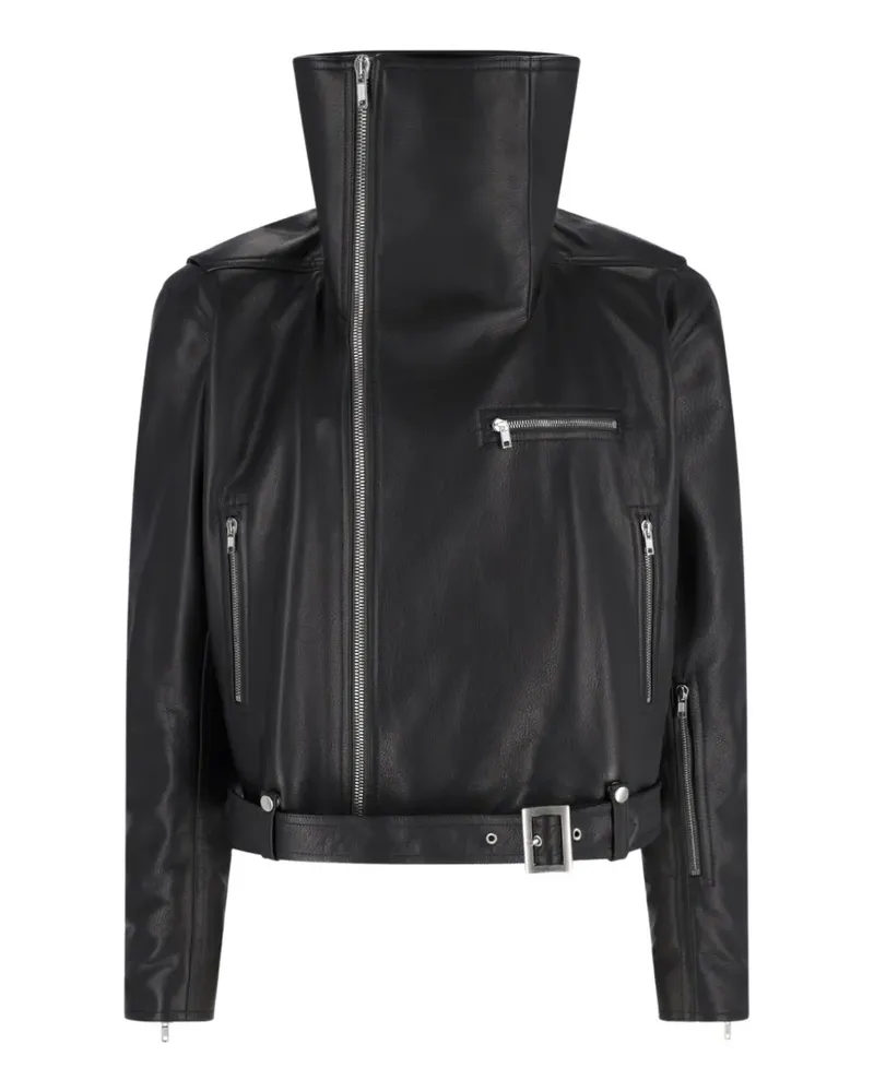 Rick Owens Biker Jumbo Stooges leather jacket - Schwarz Schwarz