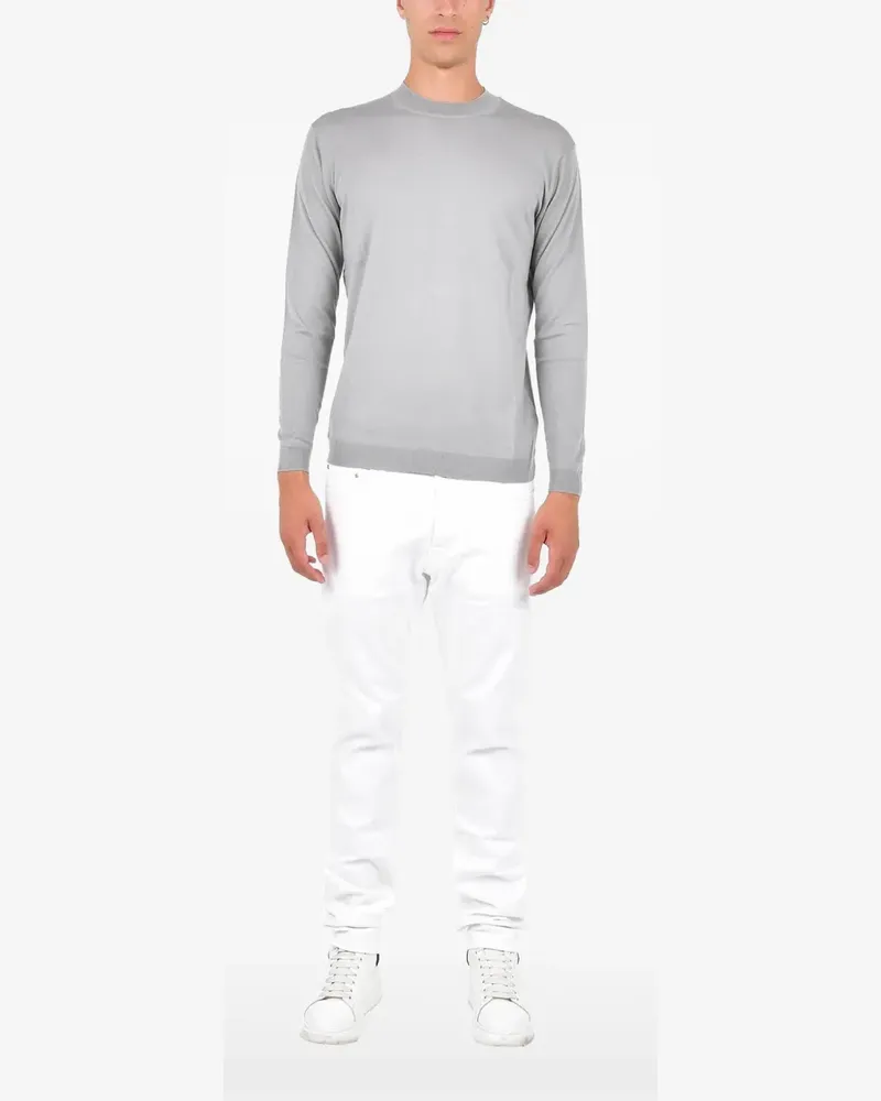 Low Brand Pullover mit Rundhalsausschnitt - Grau Grau